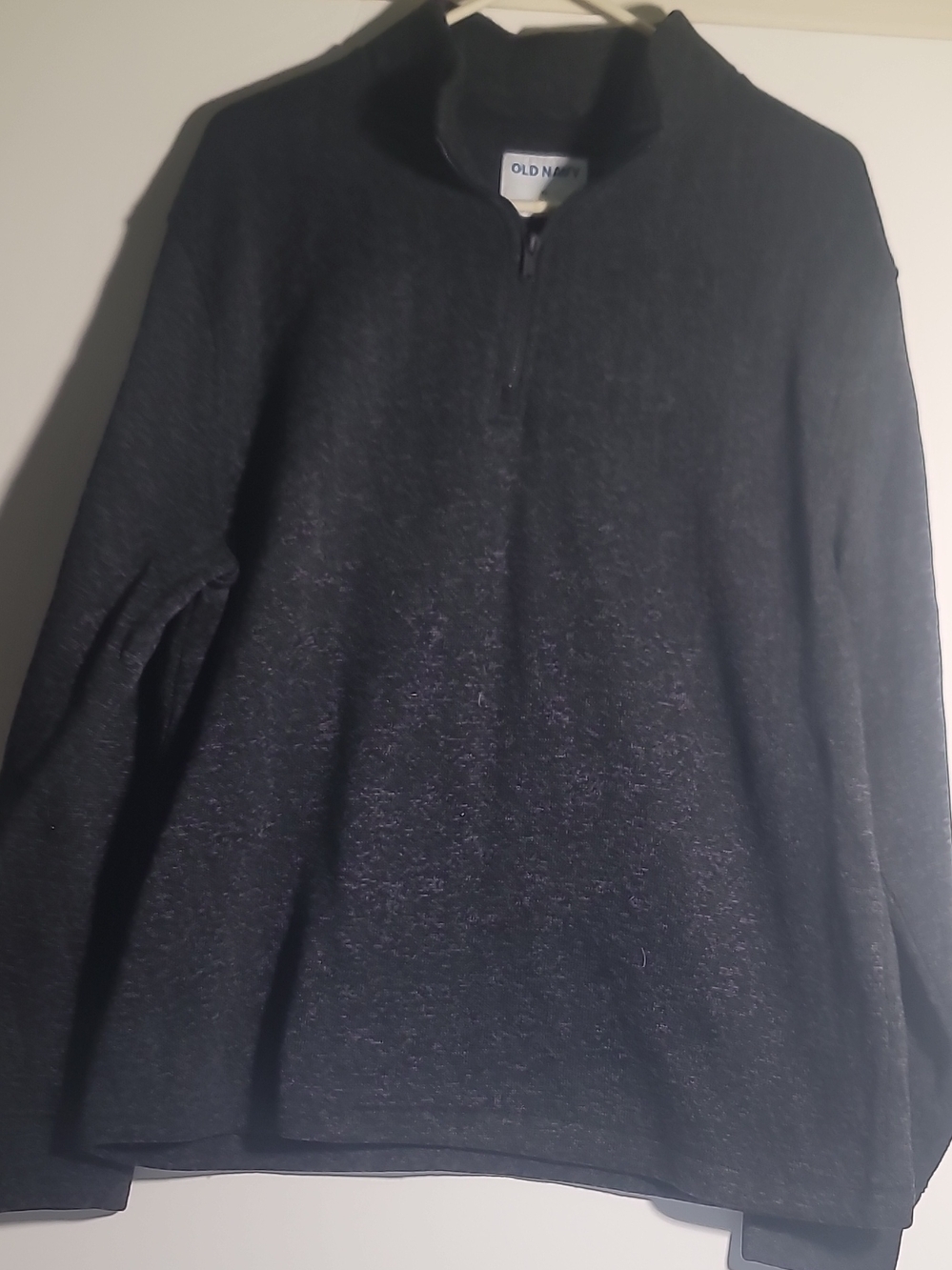 Old Navy Men's Black Zip-Neck Sweater